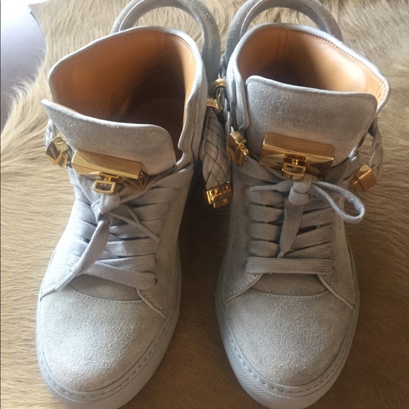Buscemi Gray 100mm Weave High-top Trainers Size 36 - Picture 7 of 9